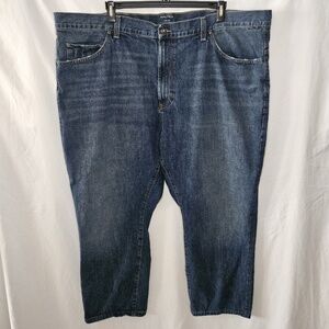 Mens Nautica Blue Denim Jeans 100% Cotton Pockets Straight Leg Size: 48W x 32L